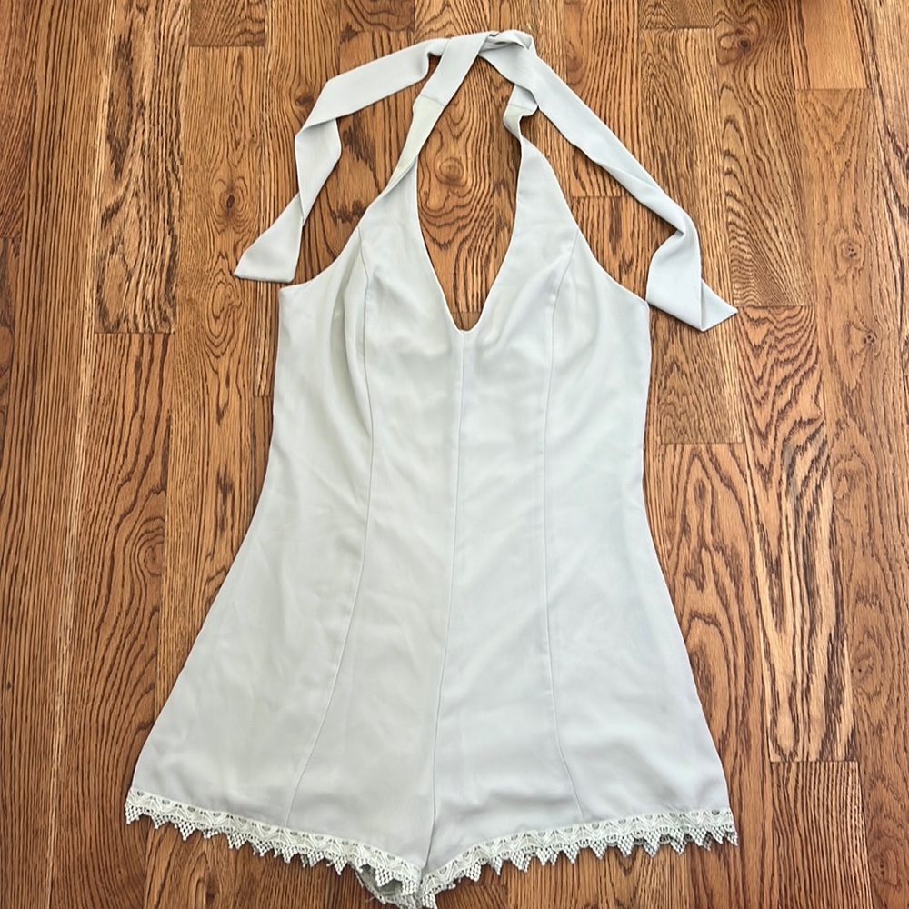 Sage Green Halter Romper